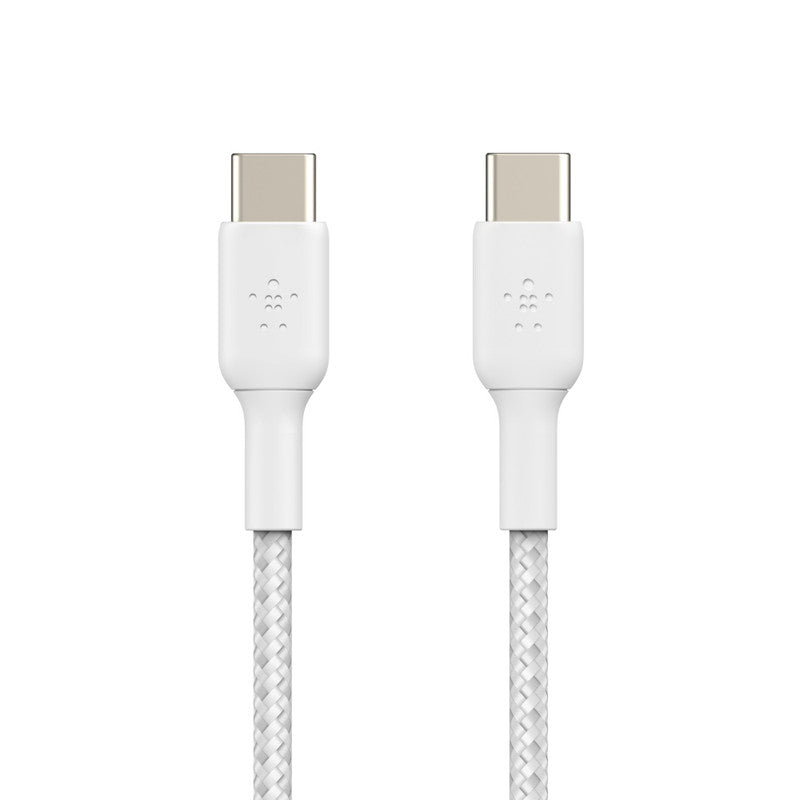 BELKIN Cable - Braided - C to C - 2.0 - 2M - White - 2pack