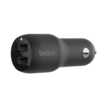 BELKIN Boost Charge Dual USB-A Port Car Charger 24W - Black