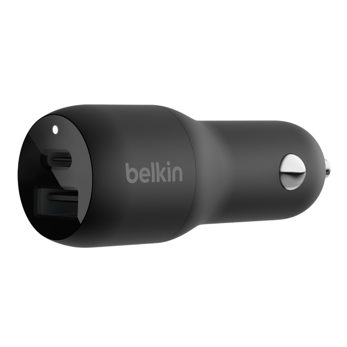 BELKIN Dual Car Charger with PPS - 25W USB-C - 12W USB-A - Black
