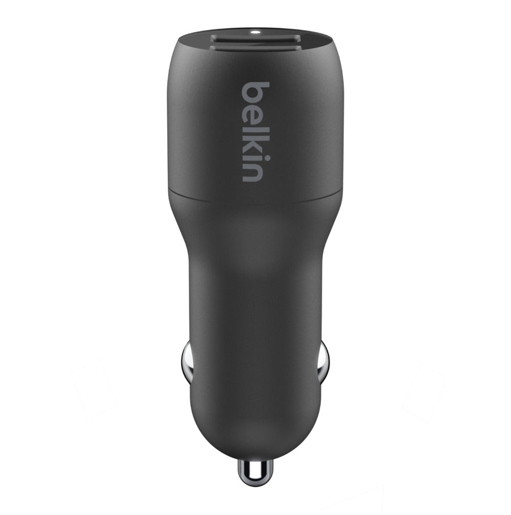 BELKIN Boost Charge Dual USB-A Car Charger 24W + 1Meter Lightning to USB-A Cable - Black