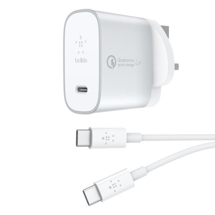 Belkin BOOST CHARGE USB-C Home Charger + Cable with Quick Charge 4+ with 1.5 m cable