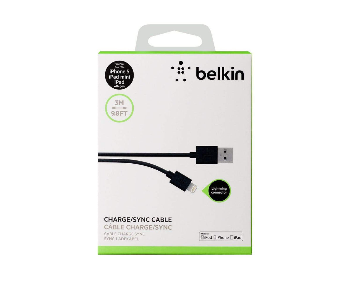 [OPEN BOX] BELKIN Charge  and  Sync 3M Lightning Cable - Black