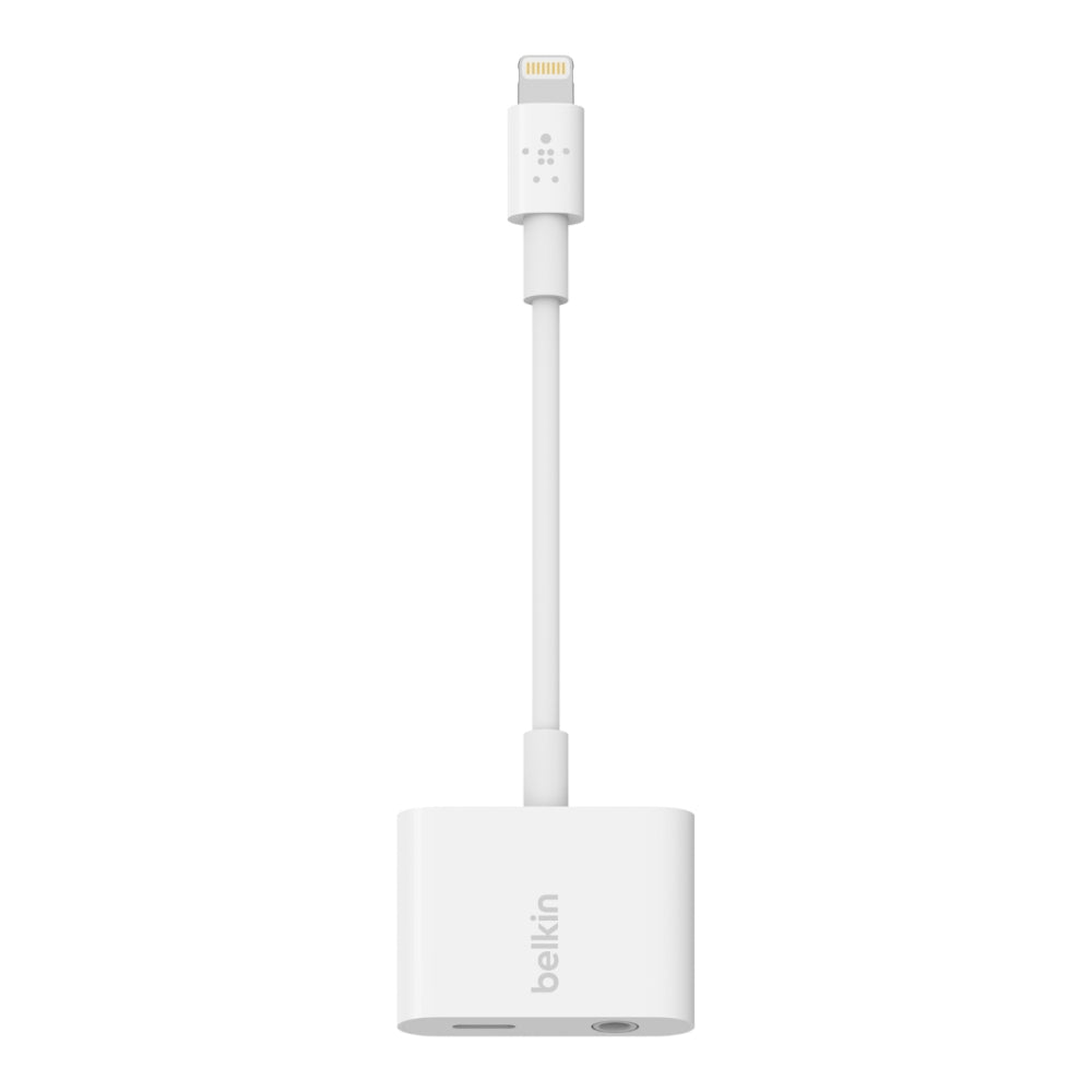 BELKIN Rockstar  3.5Mm Audio + Lightning Connector For Charge Adapter - White