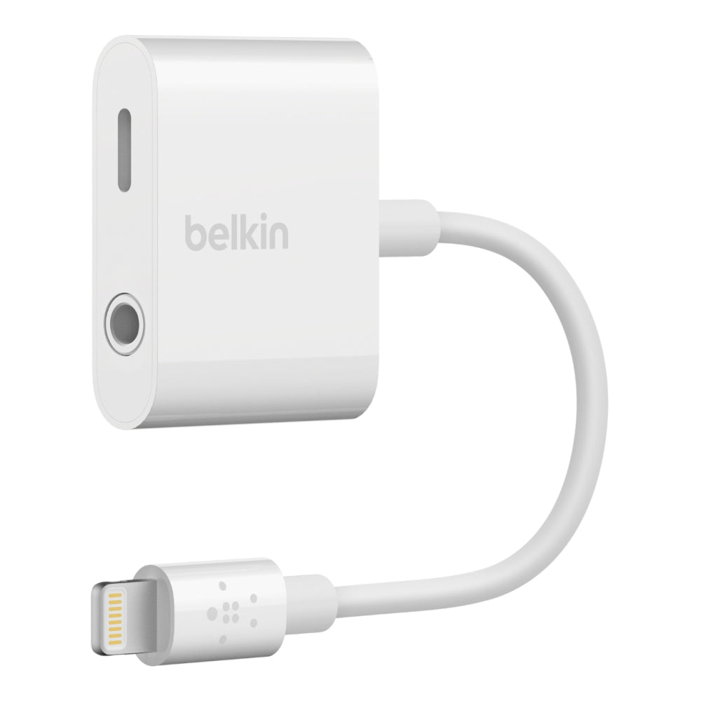 [OPEN BOX] BELKIN Rockstar  3.5Mm Audio with  Lightning Connector For Charge Adapter - White