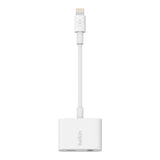 [OPEN BOX] BELKIN Rockstar  3.5Mm Audio with  Lightning Connector For Charge Adapter - White