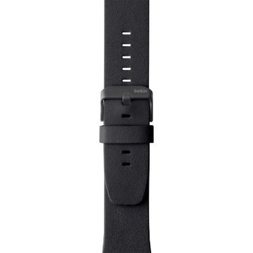 [OPEN BOX] BELKIN Apple Watch Strap for 42 mm (Series 1-8  and  SE) Genuine Italian Leather  Black (Apple Watch sold separately)