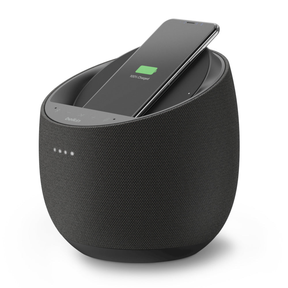 [OPEN BOX] BELKIN SoundForm Elite Hi-Fi Smart Speaker with  10W Wireless Charger - Black