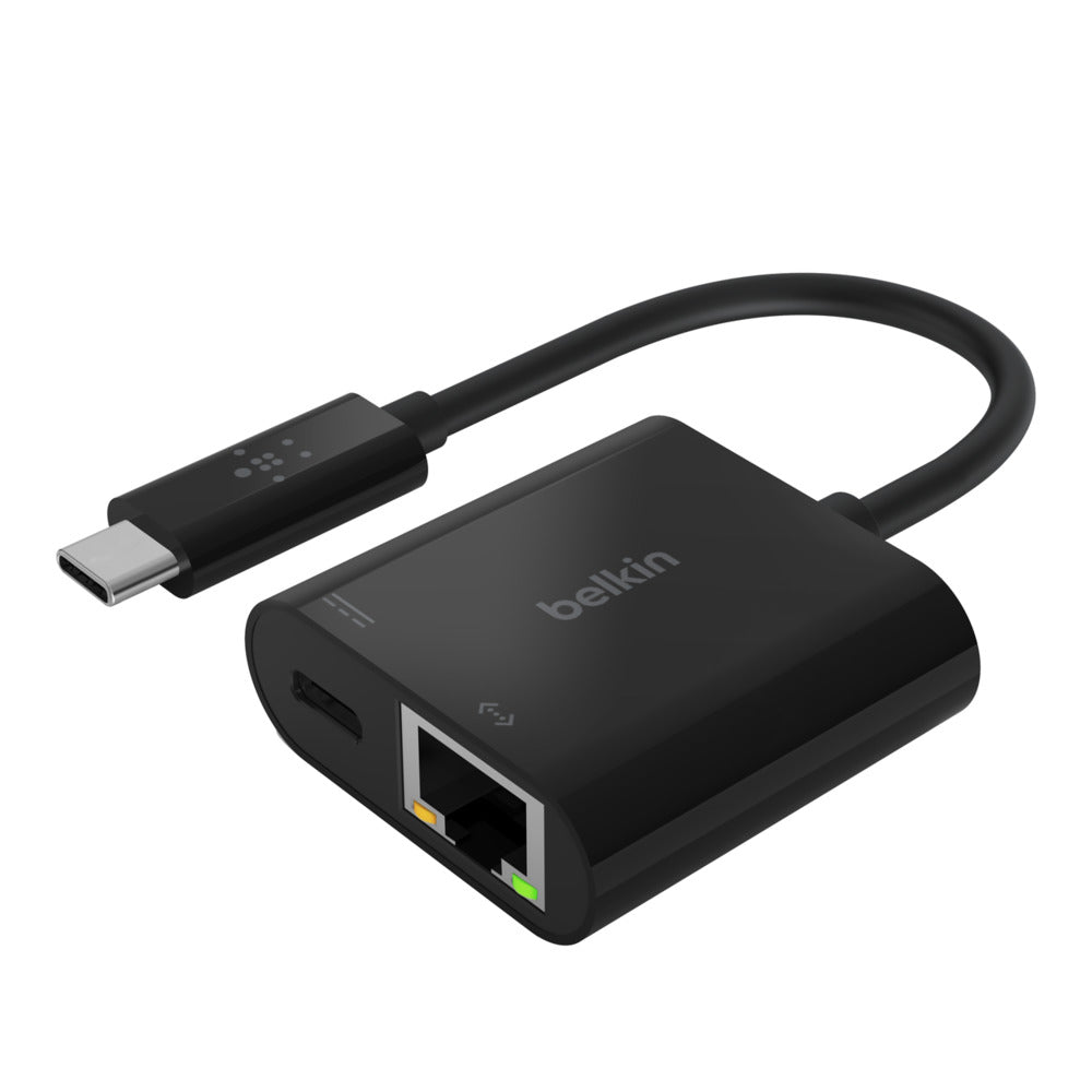 [OPEN BOX] BELKIN USB-C to Gigabit Ethernet and USB-C PD (Power Only) - Black