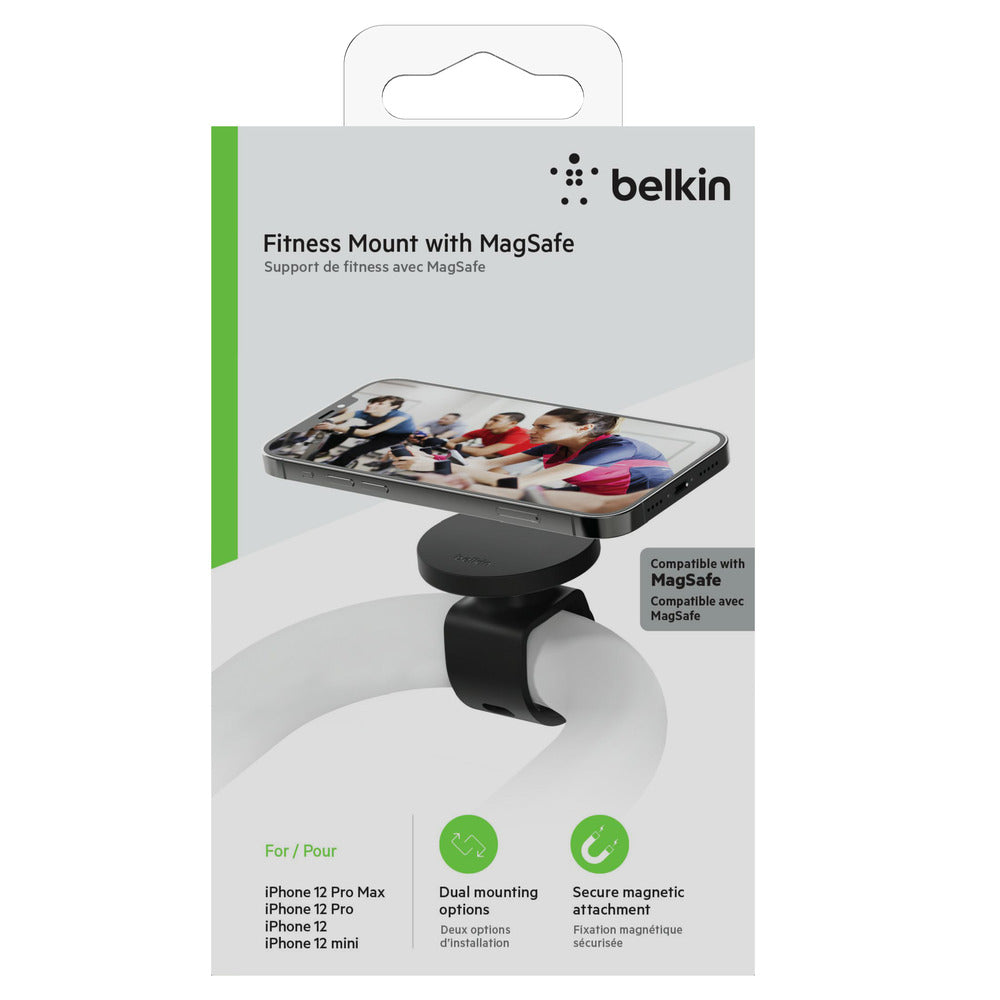 BELKIN Magnetic Fitness Phone Mount For iPhone15/14/13/12 - Black