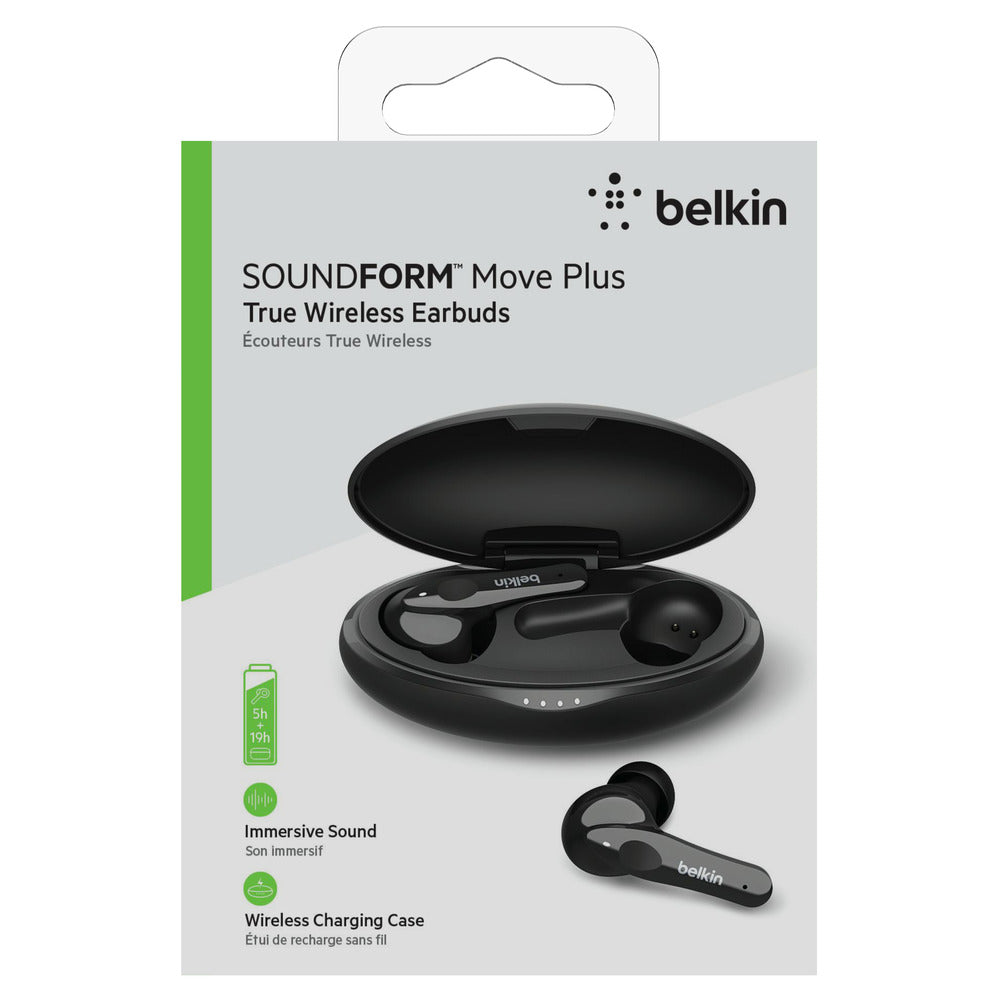 BELKIN SoundForm Move Plus True Wireless Earbuds - Black