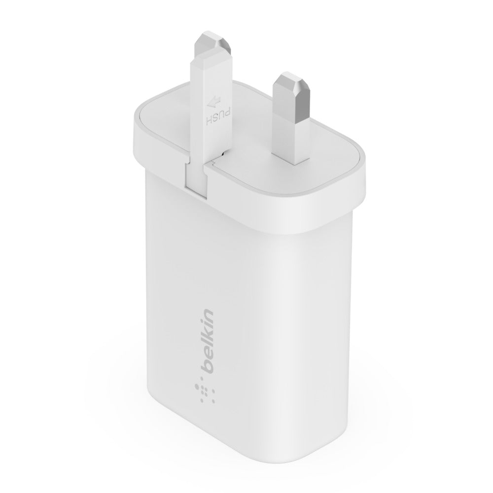 BELKIN BOOSTCHARGE PPS Wall Charger PD 3.0 25 Watts w/ included USB-C to Lightning Cable 1meter - White