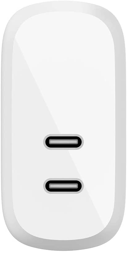 BELKIN 40W Dual USB-C PD Wall Charger 20W Per Port Fast PD - White
