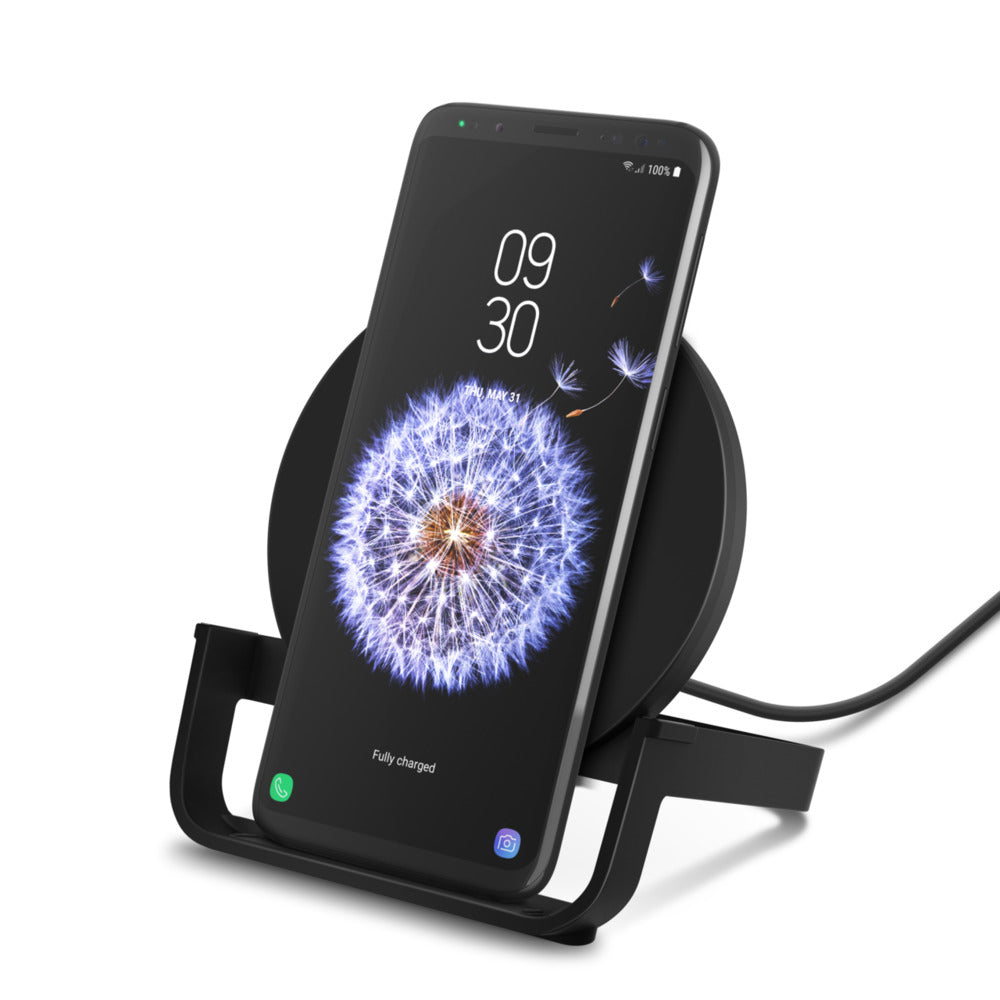 Belkin Boost Up Wireless Charging Stand - 10W Fast Qi Certified For Iphone 11/11Pro/ 11 Pro Max/Xs Max/Xr/Xs/X/8 Plus/8, Samsung Galaxy Note 10, 10+, Huawei  & Other Qi Enabled Devices - Black