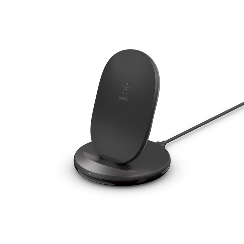 BELKIN BoostCharge Wireless Charging Stand 15W (Qi Fast Wireless Charger for iPhone, Samsung, Pixel, more) - Black