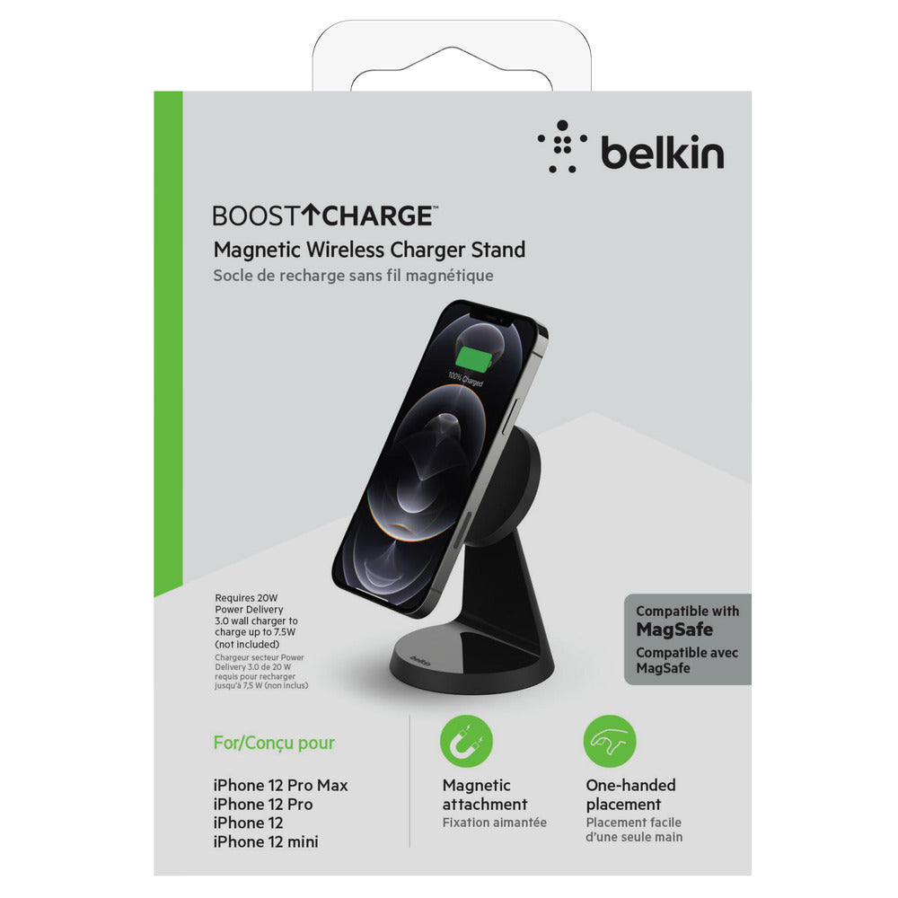 BELKIN Magnetic Wireless Charger Stand No PSU 10W - Black