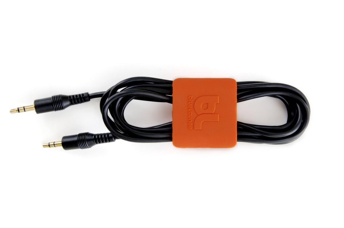 BLUELOUNGE Cable Clip Medium - 2 Packs - Orange  &amp; Dark Grey