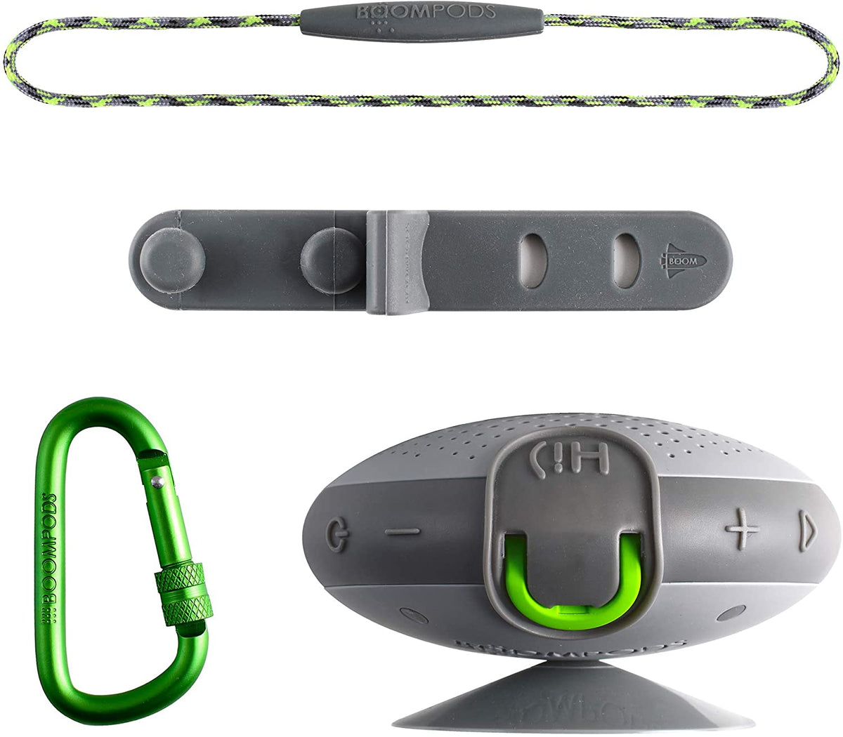 BOOMPODS Aquablaster Bluetooth Speaker - Grey and Green