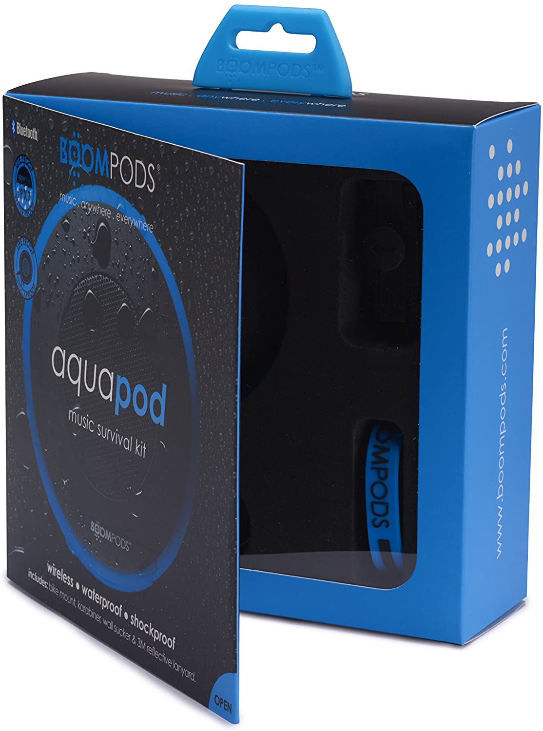 BOOMPODS Aquapod Bluetooth Speaker &amp; Sports Mount Kit - Blue