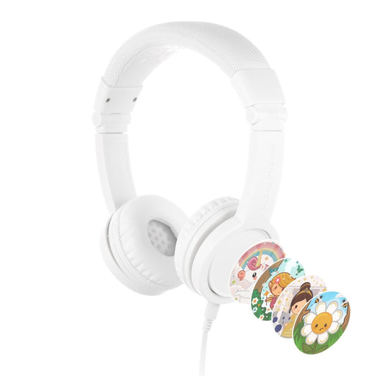 [OPEN BOX] BUDDYPHONES Explore Plus Foldable Headphones with Mic - Snow White
