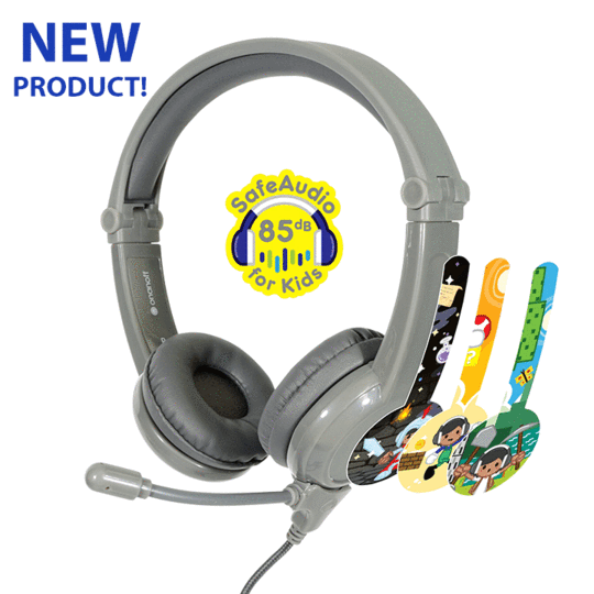 BUDDYPHONES Galaxy Gaming Headphones - Grey