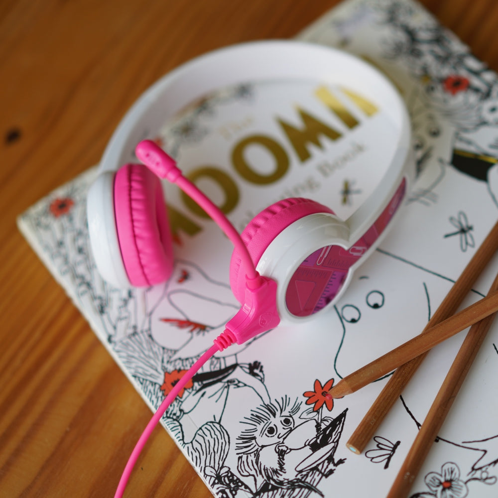 [OPEN BOX] BUDDYPHONES Studybuddy Headphones with Mic and Extra Audio Cable - Pink