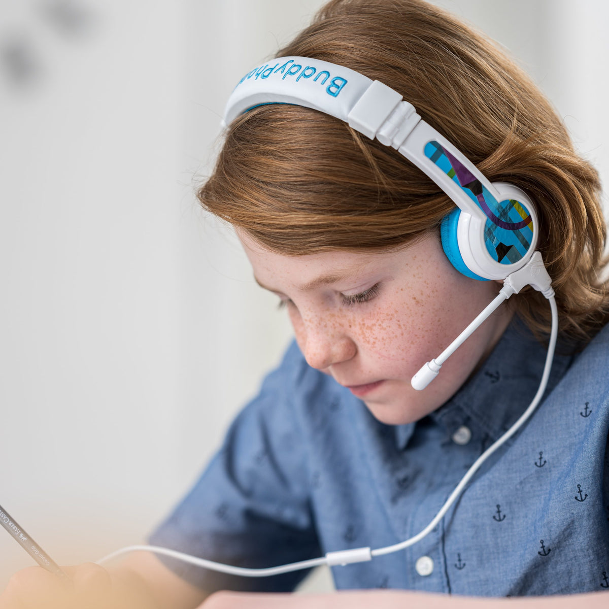 BUDDYPHONES School Plus Headphones - Blue