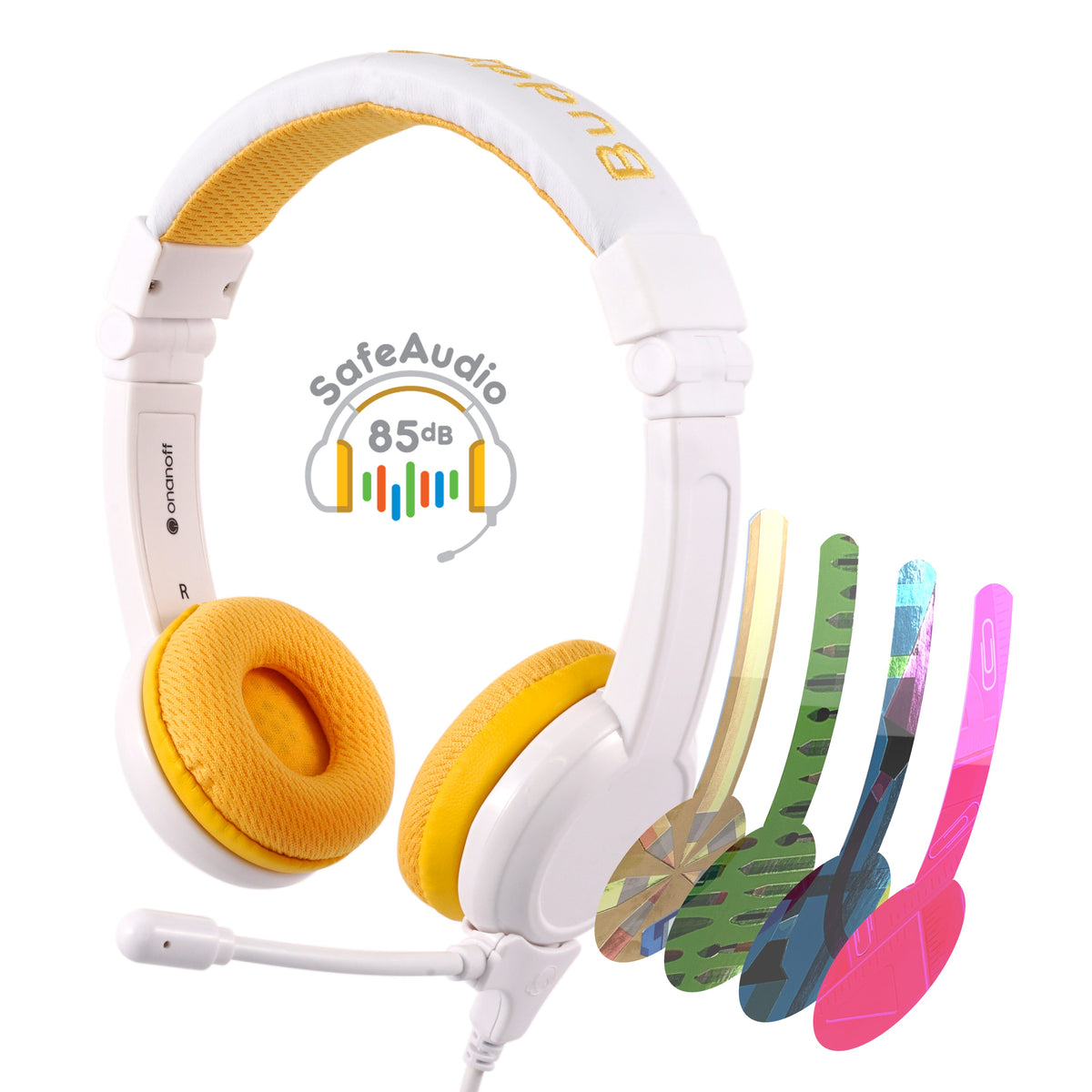 BUDDYPHONES School Plus Headphones - Yellow