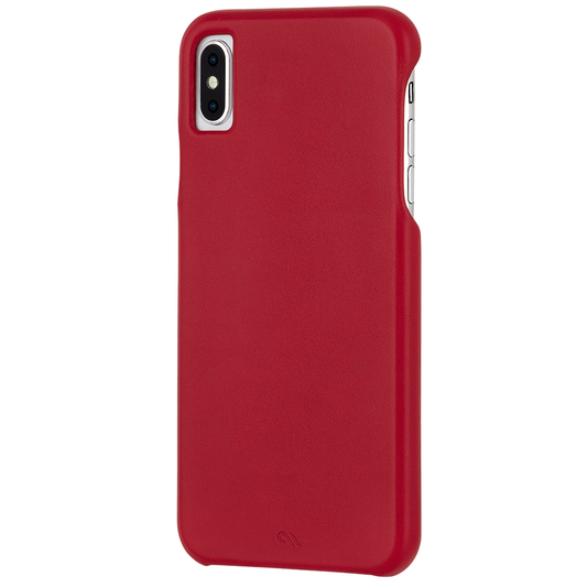 غطاء CASE-MATE Barlly There Leather لهاتف iPhone XS Max - لون أحمر قرمزي