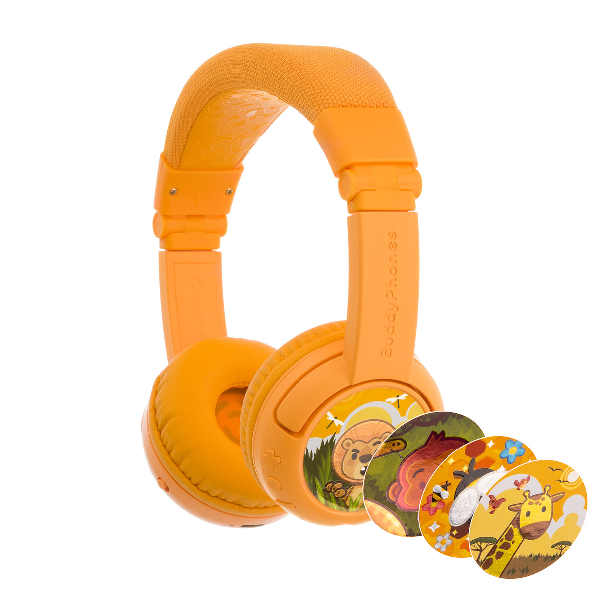 BUDDYPHONES PLAY Plus Wireless Bluetooth Headphones for Kids - Sun Yellow