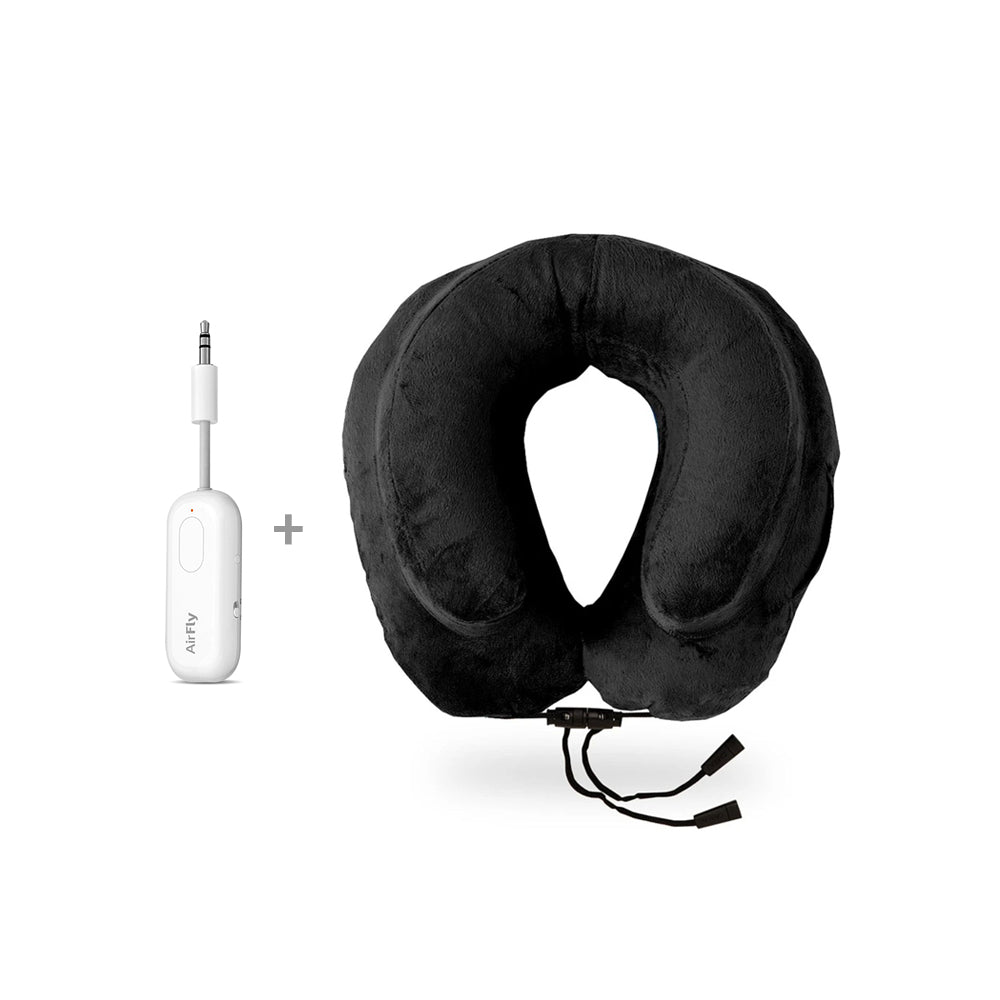 BUNDLE TWELVE SOUTH AirFly Pro Bluetooth Dongle Transmitter V1 &amp; CABEAU Air Evolution Inflatable Travel Neck Pillow