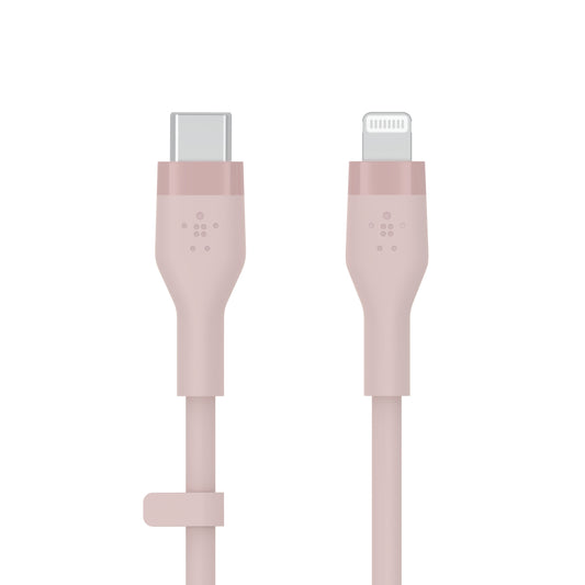 كابل بيلكين بوست تشارج فليكس USB-C إلى لايتنينج - طول متر واحد - وردي