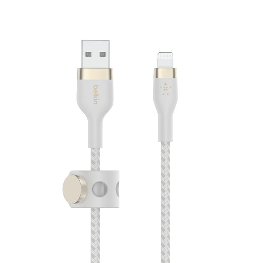 كابل بيلكين بوست تشارج برو فليكس USB-A إلى لايتنينج - 3 أمتار - أبيض