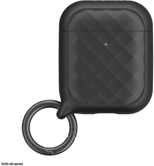 جراب كاتاليست بحلقة تثبيت لسماعات AirPods 1 و 2 - أسود خفي 