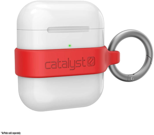 جراب كاتاليست مينيماليست لسماعات AirPods 1 و 2 - أحمر لهب 