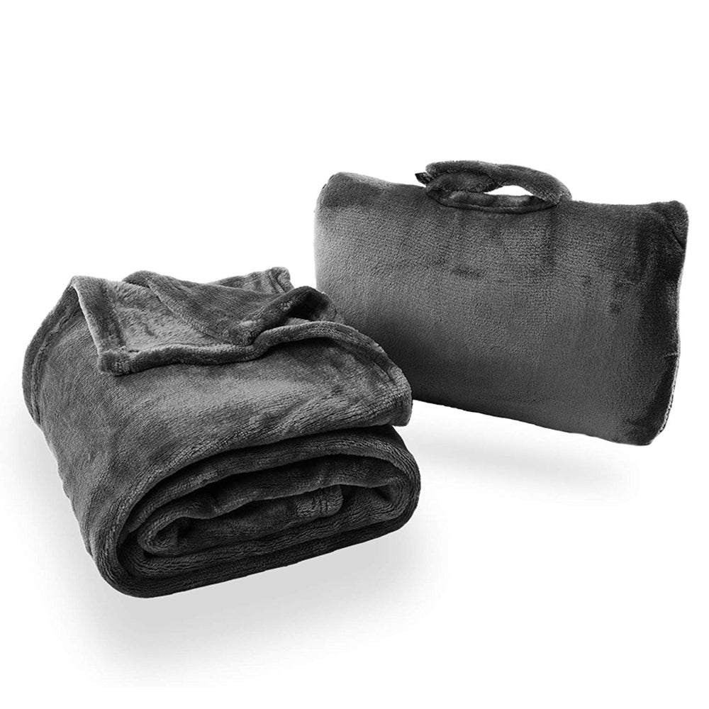[OPEN BOX] CABEAU Fold   n Go Blanket - Charcoal Black