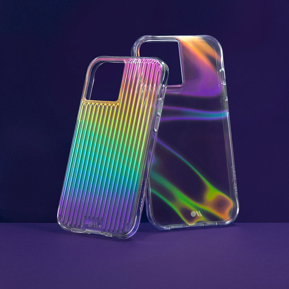 [OPEN BOX] CASE-MATE iPhone 12 Mini - Tough Groove Case - Iridescent w/ Micropel