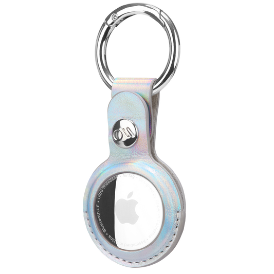 جراب CASE-MATE ذو حلقة مشبك جلدية مع حافظة Apple AirTag - متقزح الألوان