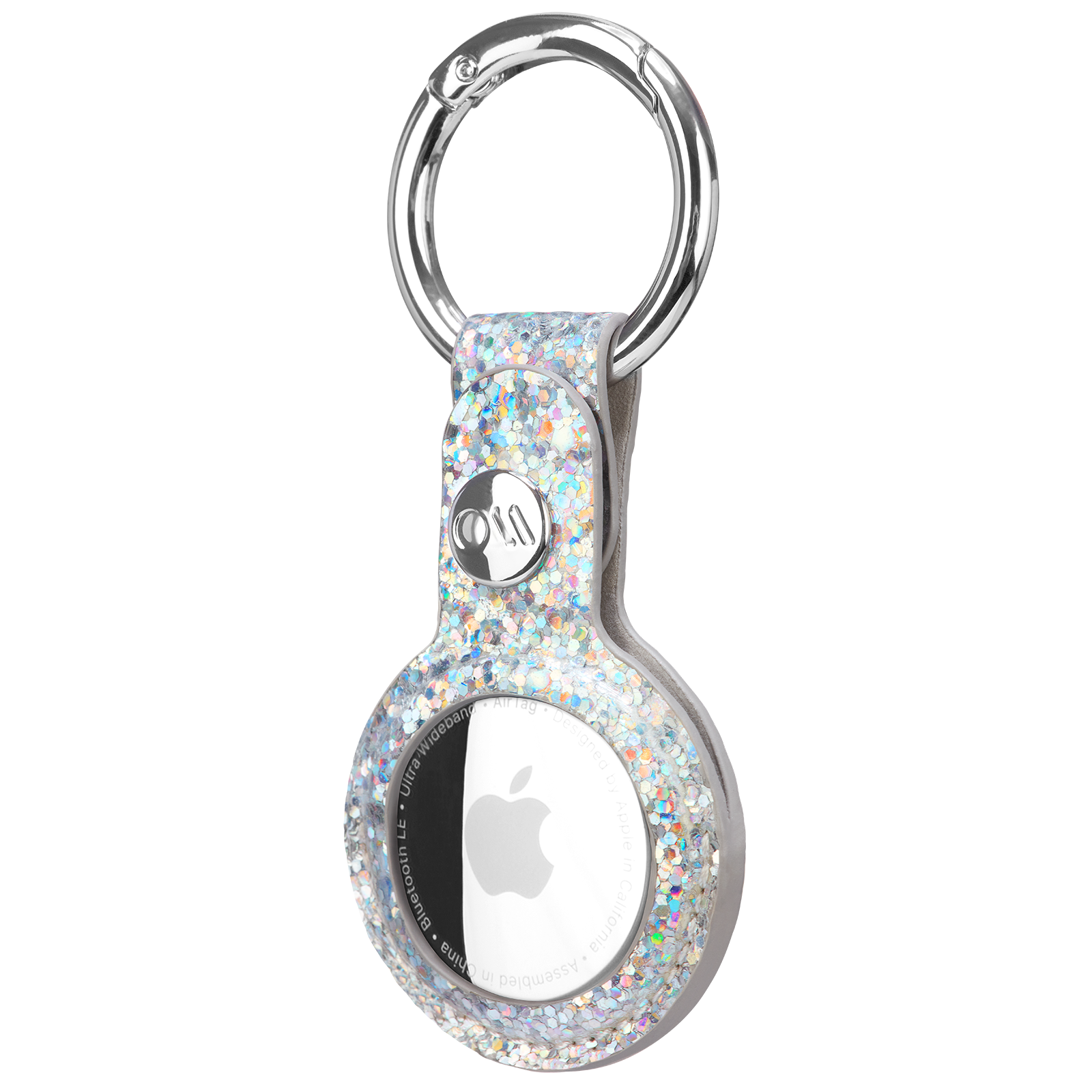 CASE-MATE Clip Ring Leather Keychain Apple AirTag Case - Sparkle