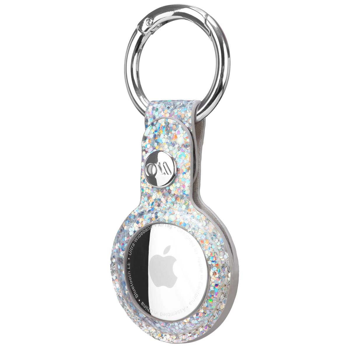 CASE-MATE Clip Ring Leather Keychain Apple AirTag Case - Sparkle