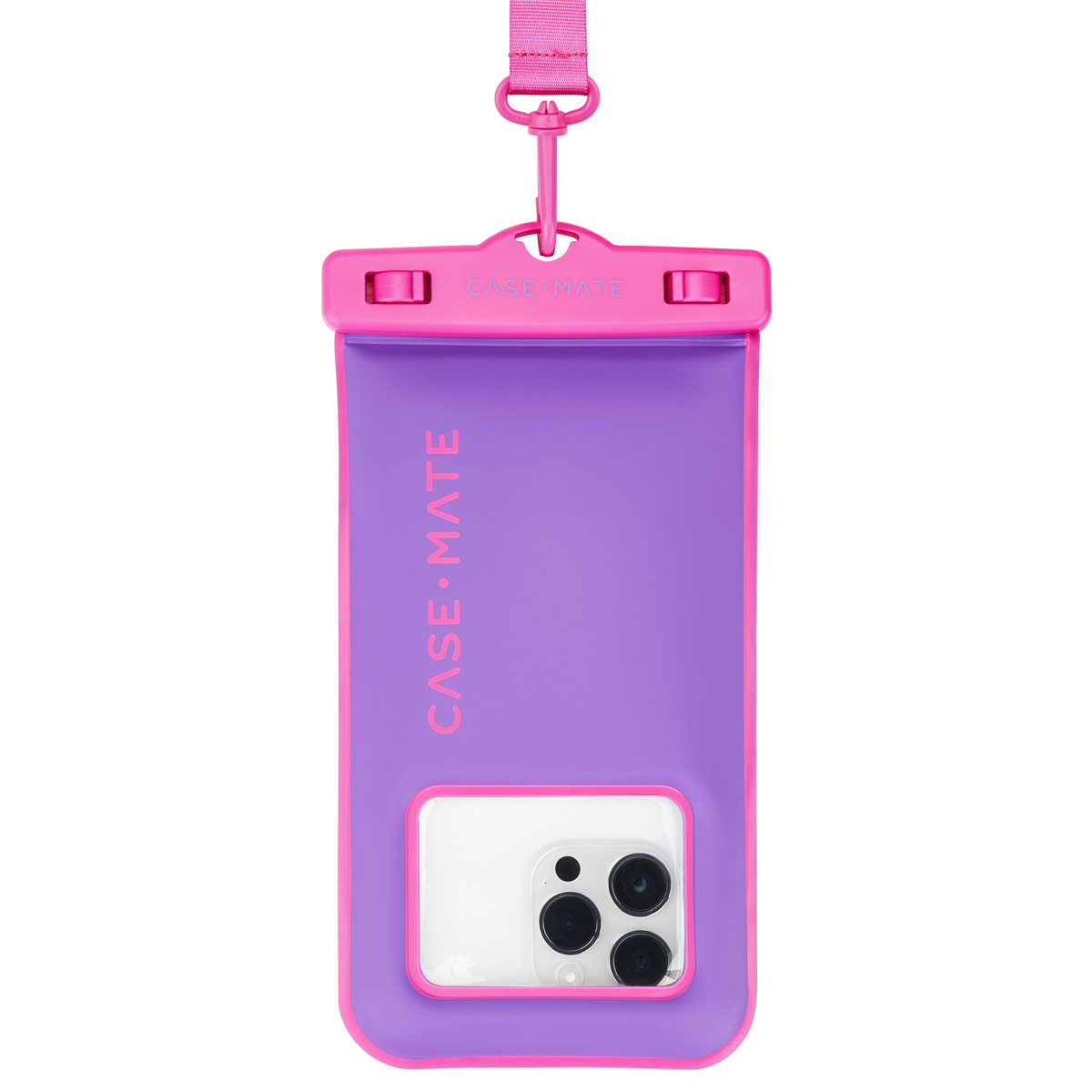 CASE-MATE Universal Waterproof Floating Phone Pouch - Purple/Fuchsia