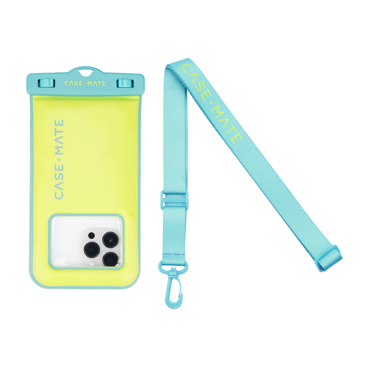 CASE-MATE Universal Waterproof Floating Phone Pouch - Lime/Pool