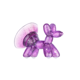 كلب بالون من كيس-ميت - كريستال شفاف - بنفسجي