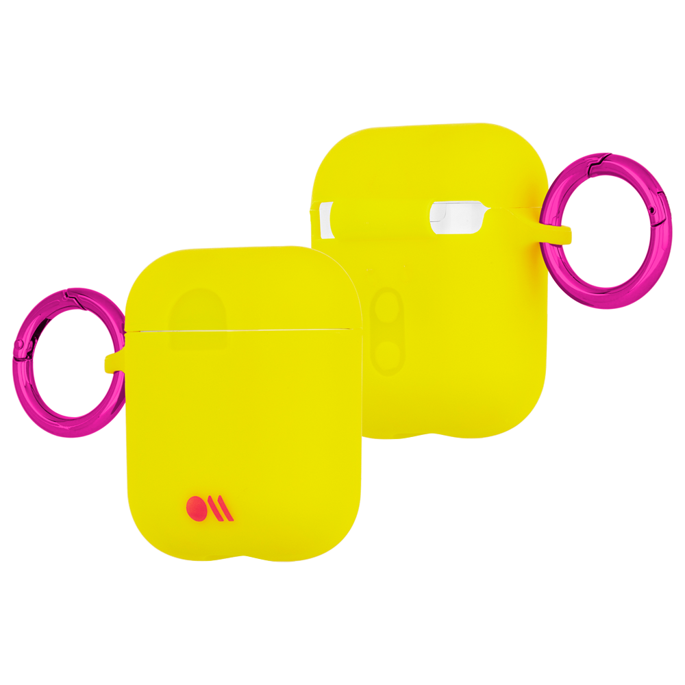 CASE-MATE AirPods Hook Ups Case &amp; Neck Strap - Lemon Lime Yellow