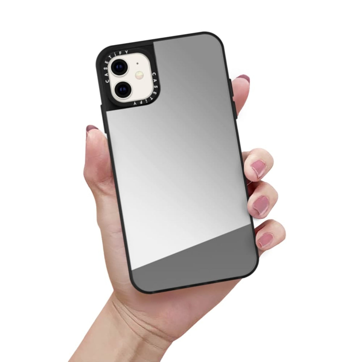 CASETIFY iPhone 12 Mini - Reflective Mirror Case - Silver