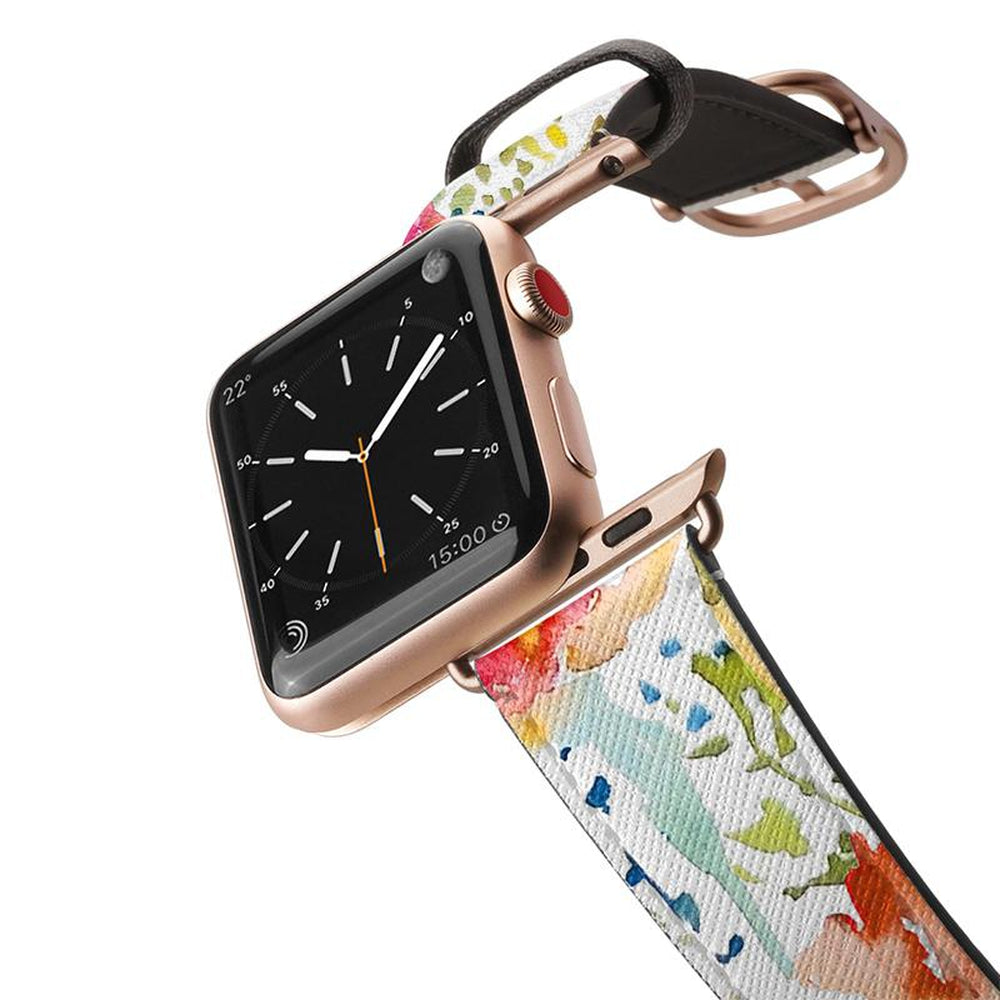 CASETIFY Apple Watch Band Leather All Series 42 mm Aluminum Gold Frame 1 (Apple Watch sold separately)