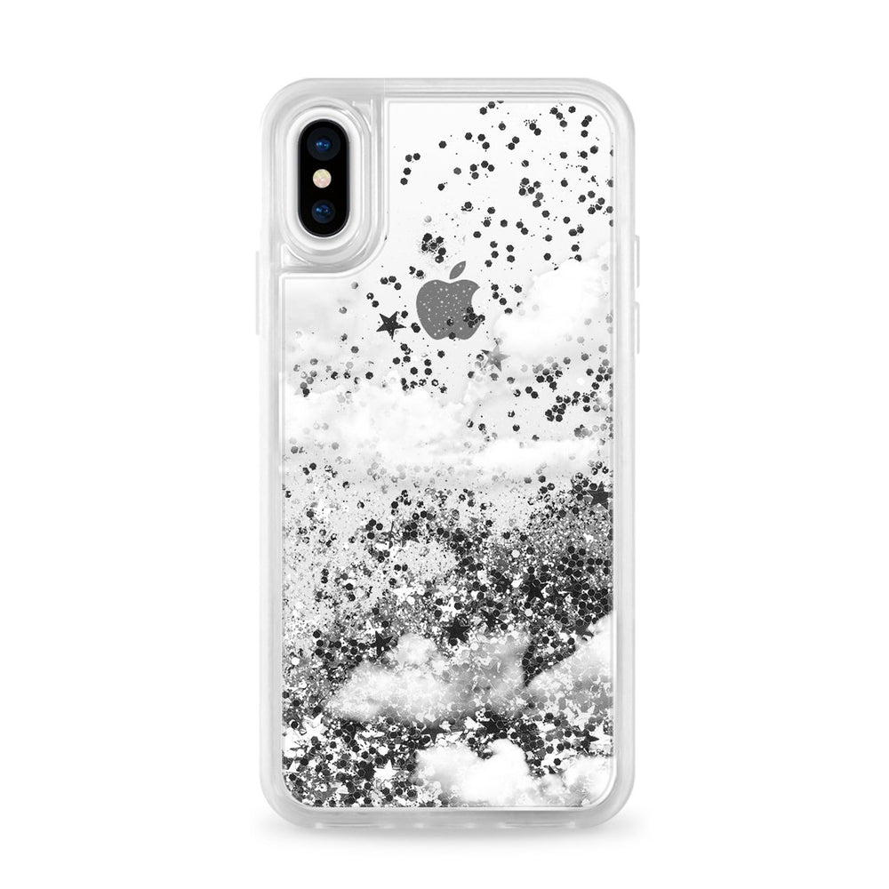 [OPEN BOX] CASETIFY Glitter Case - Silver Clouds for iPhone XS Max