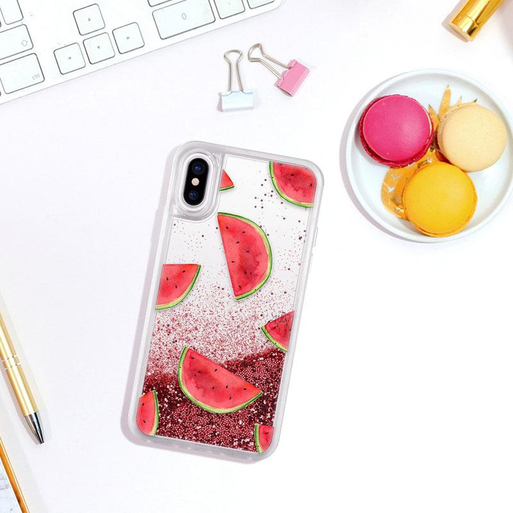 CASETIFY Glitter Case Watermelon Shuffle for iPhone XS/X