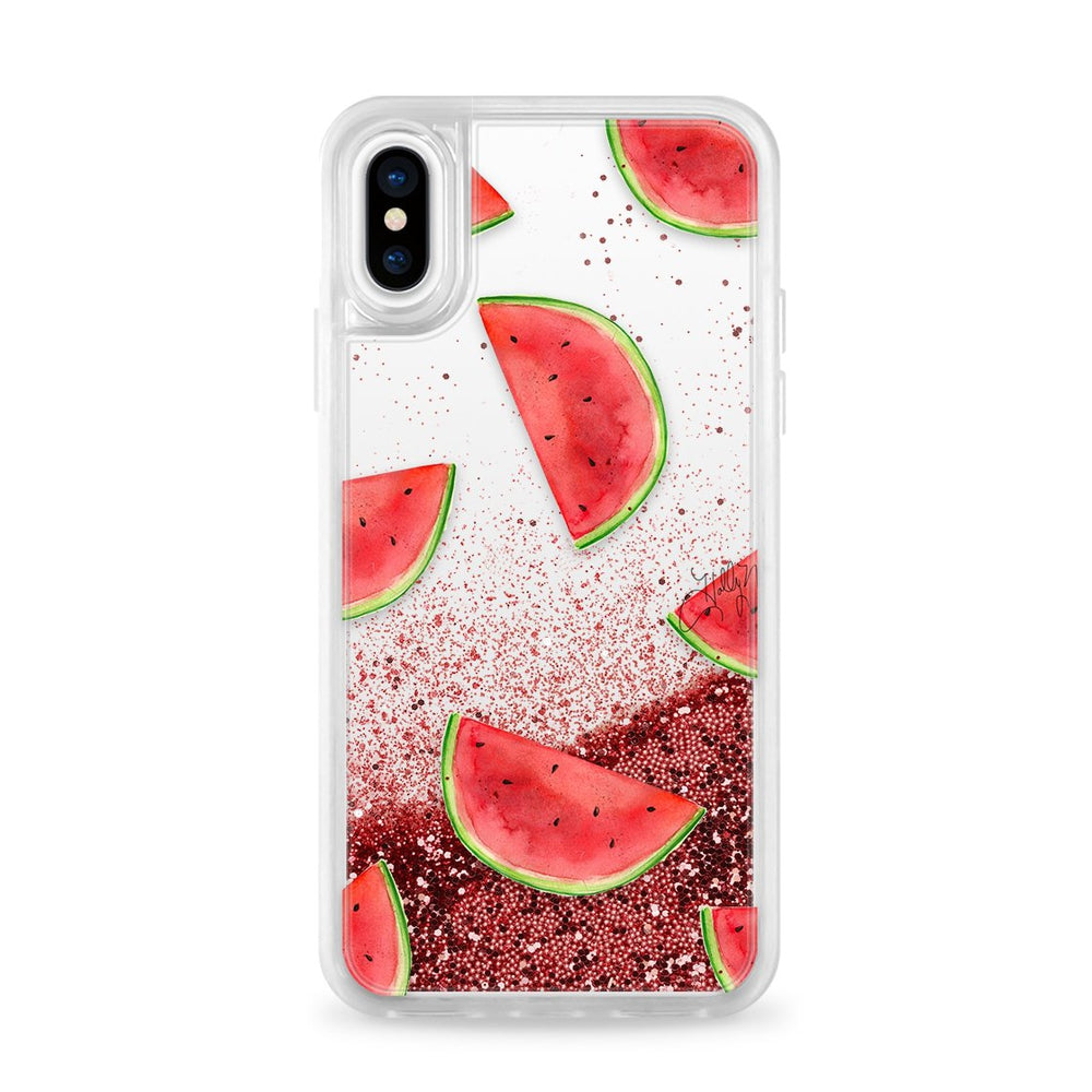 [OPEN BOX] CASETIFY Glitter Case Watermelon Shuffle for iPhone XS/X