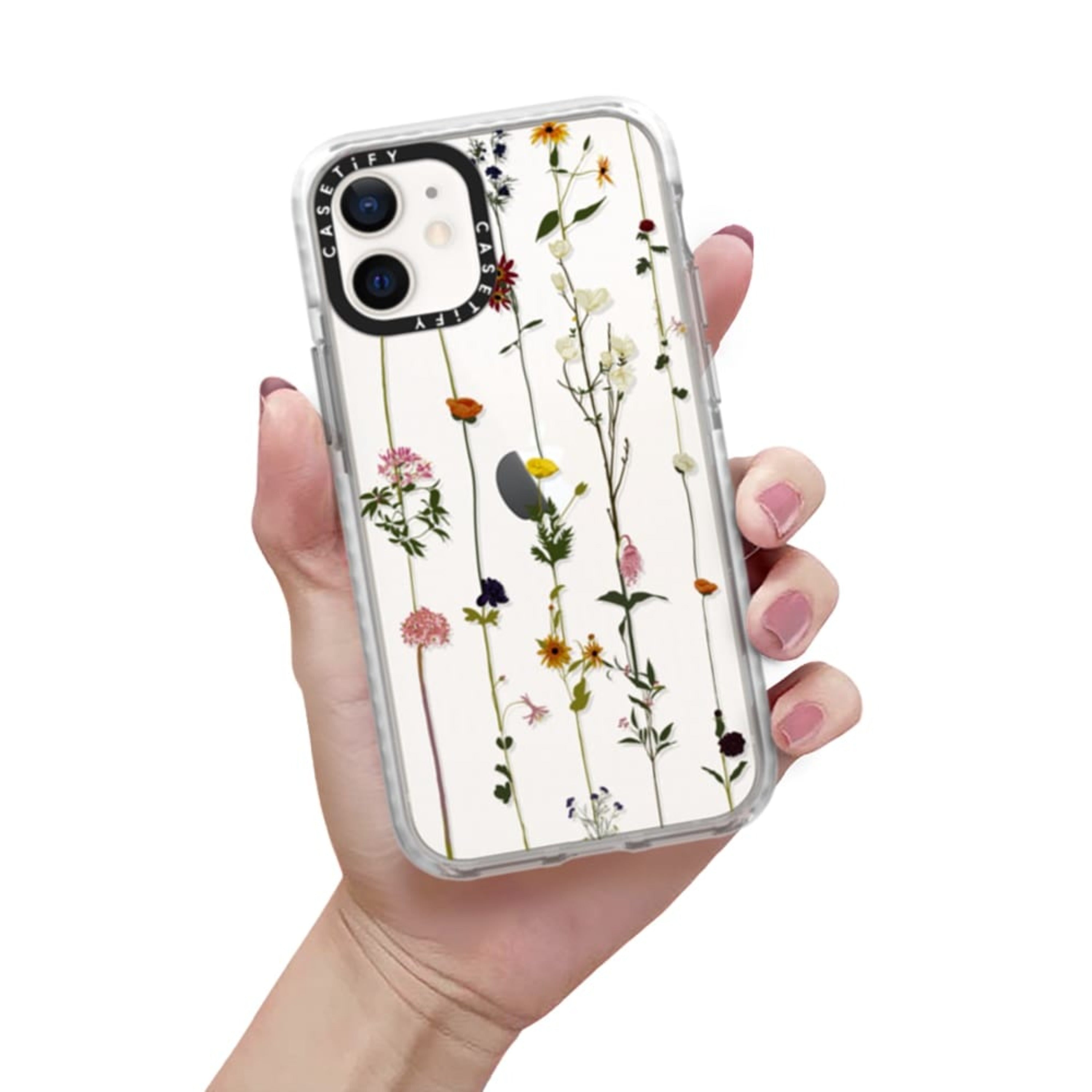 CASETIFY iPhone 12 Mini - Floral Impact Case - Clear - DXB.NET
