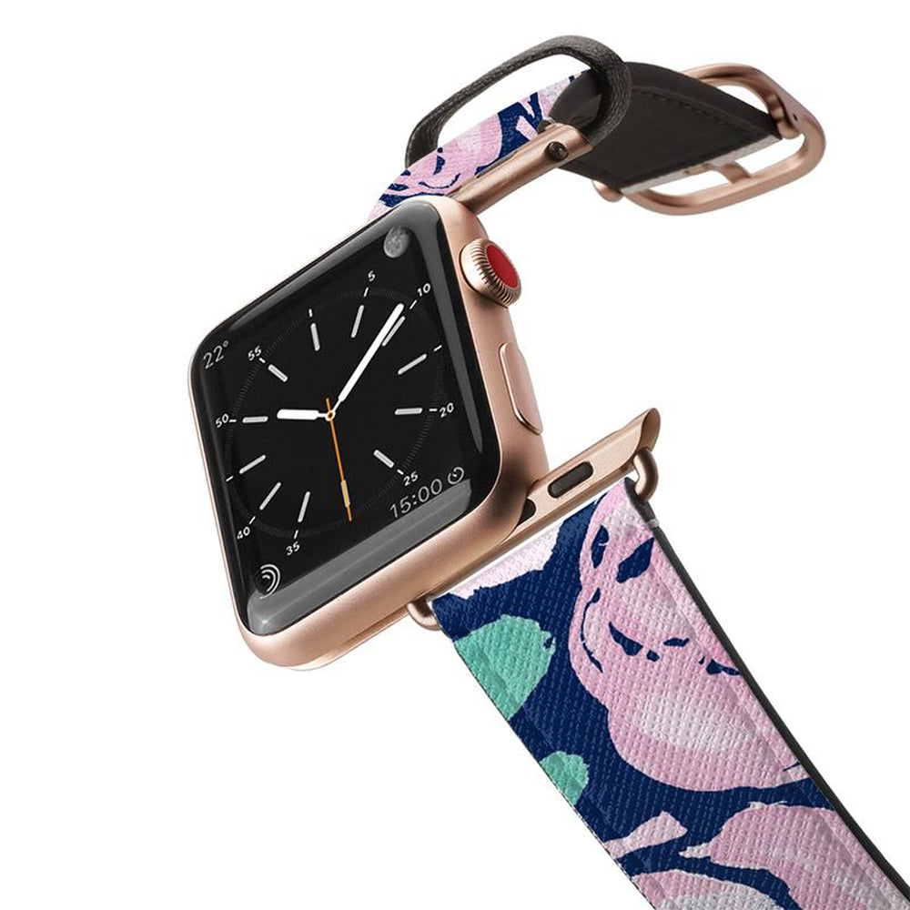 [OPEN BOX] CASETIFY Apple Watch Band Leather All Series 42mm Aluminum Gold Frame 2  (Apple Watch sold separately)
